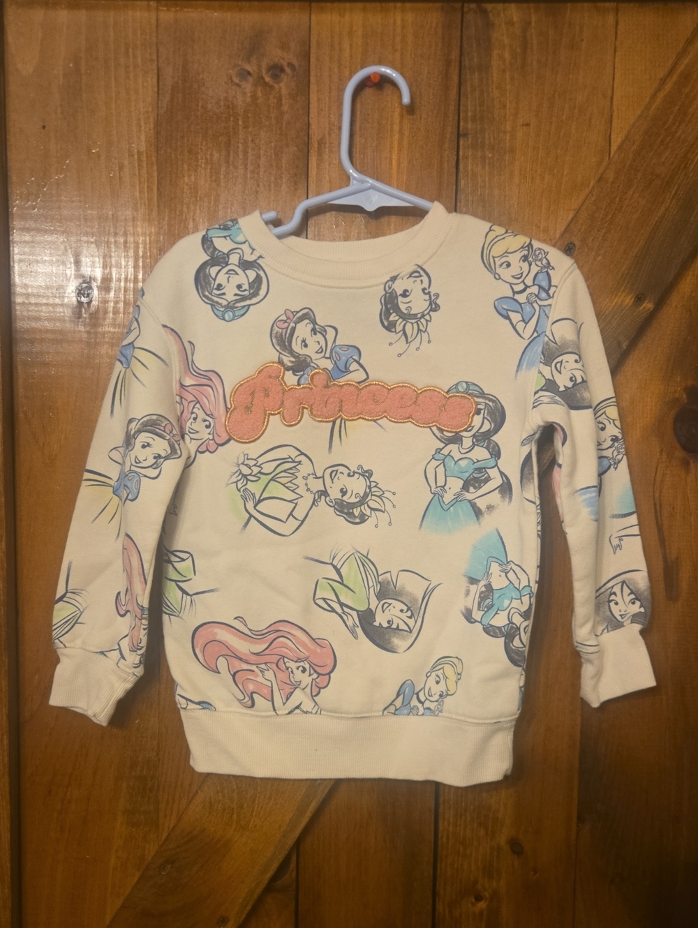 Disney Kids' Princess Graphic Sweatshirt - Cream